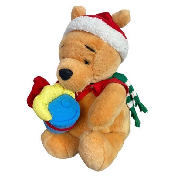Disney Winnie the Pooh‎ Plush 19" Christmas Holiday Edition Stuffed Animal Toy - Picture 2 of 11